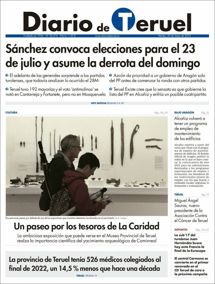 Portada de Diario de Teruel (España)