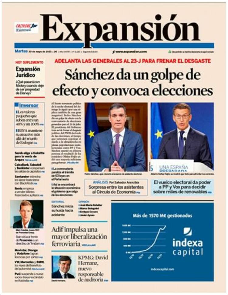 Portada de Expansión (España)