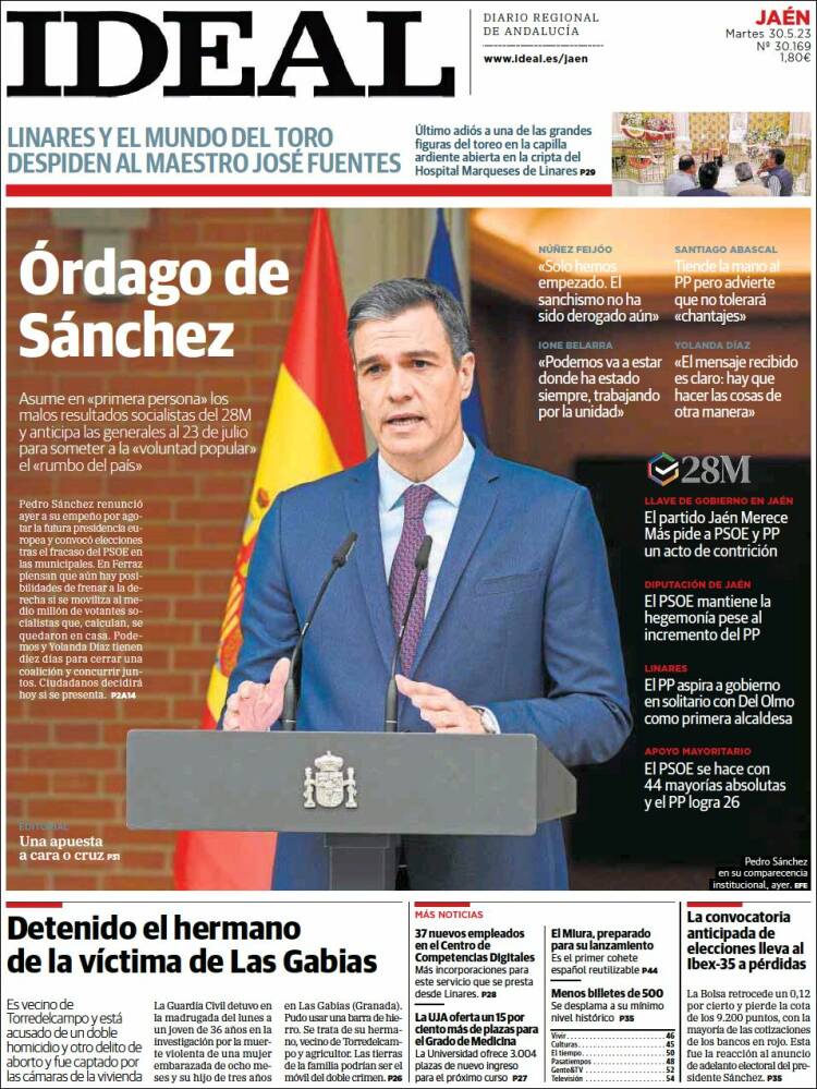 Portada de El Ideal de Jaén (España)