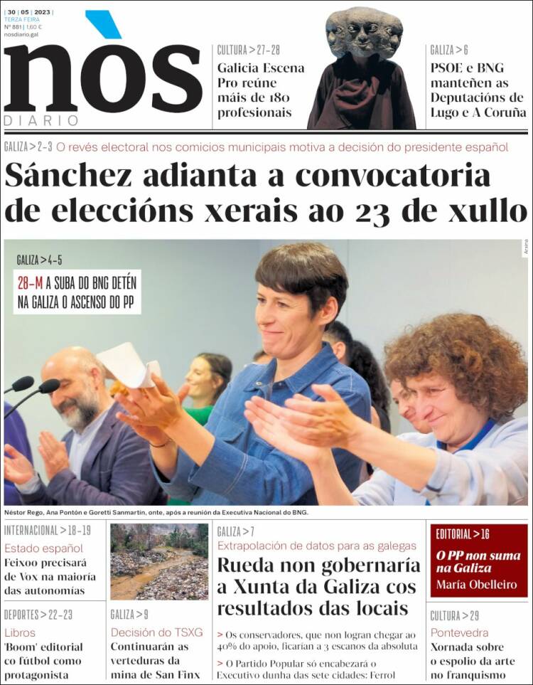 Portada de Nòs Diario (España)