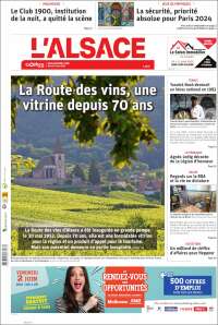 Portada de Journal L'Alsace (Francia)