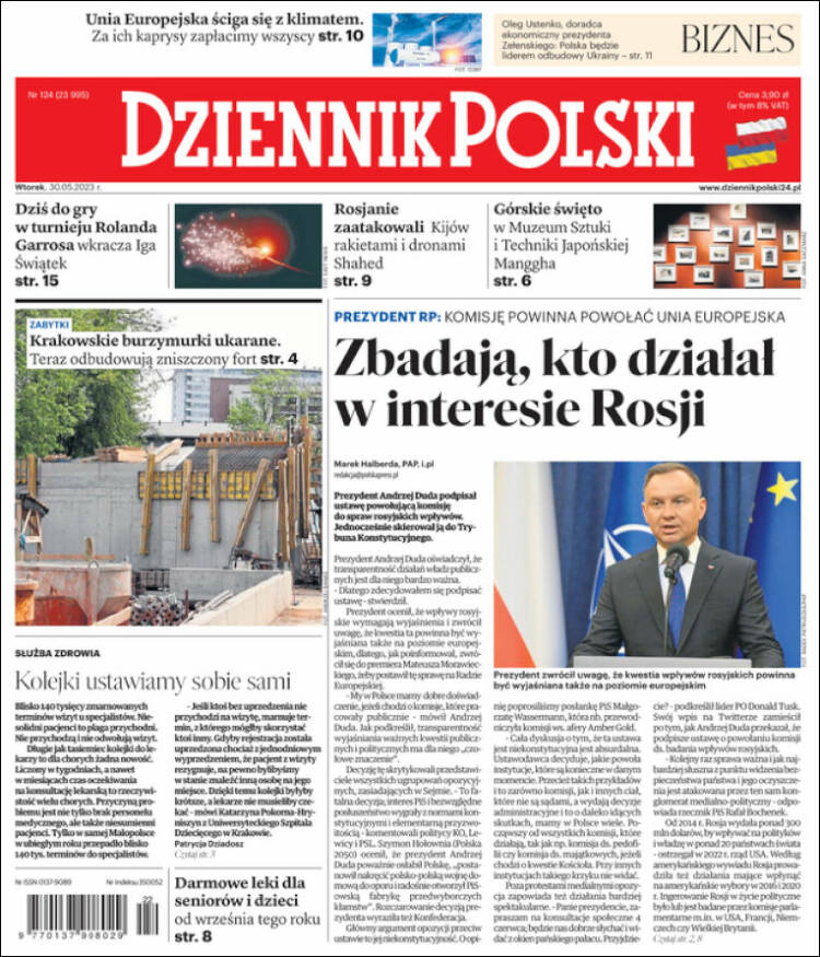 Portada de Dziennik (Polonia)