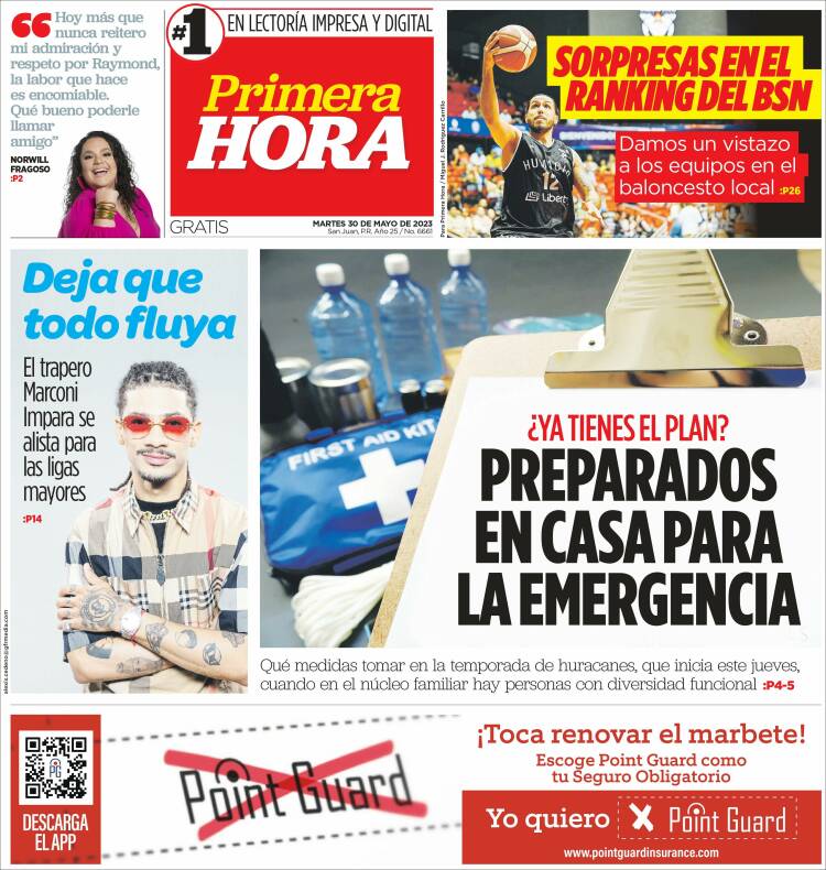 Portada de Primera Hora (Puerto Rico)