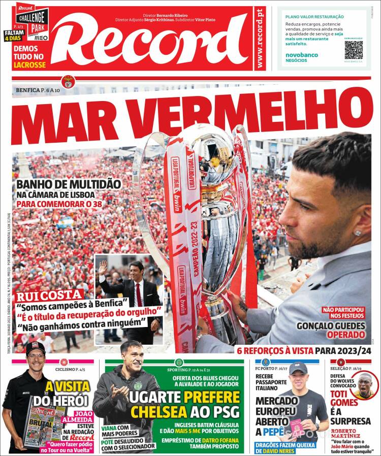 Portada de Record (Portugal)