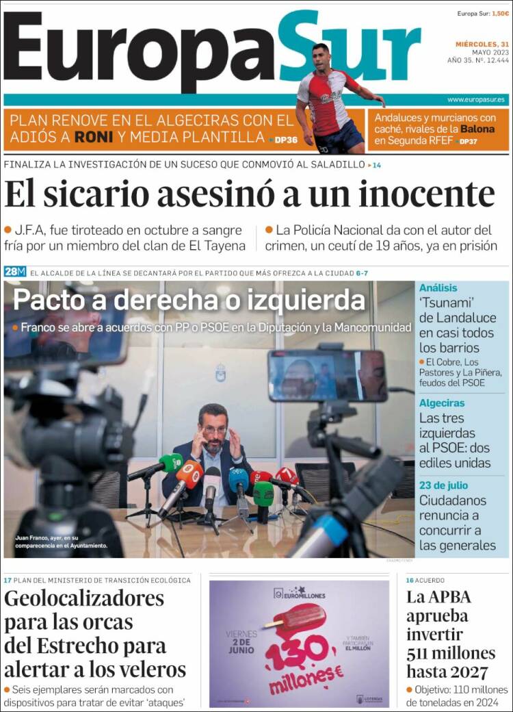 Portada de Europa Sur (España)