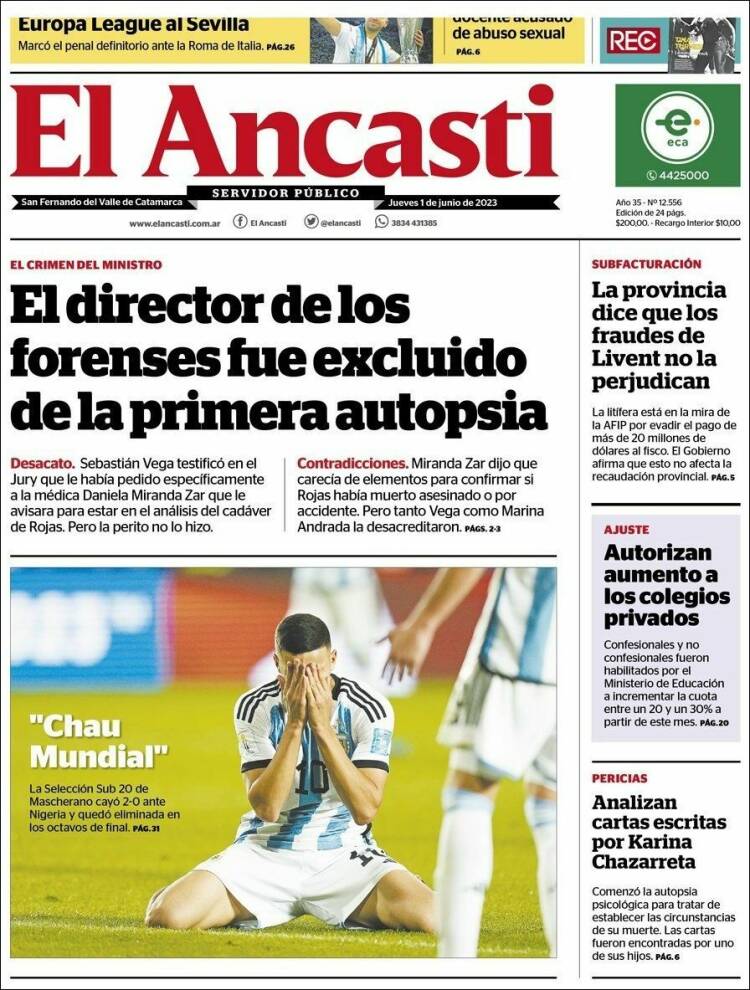 Portada de El Ancasti (Argentina)