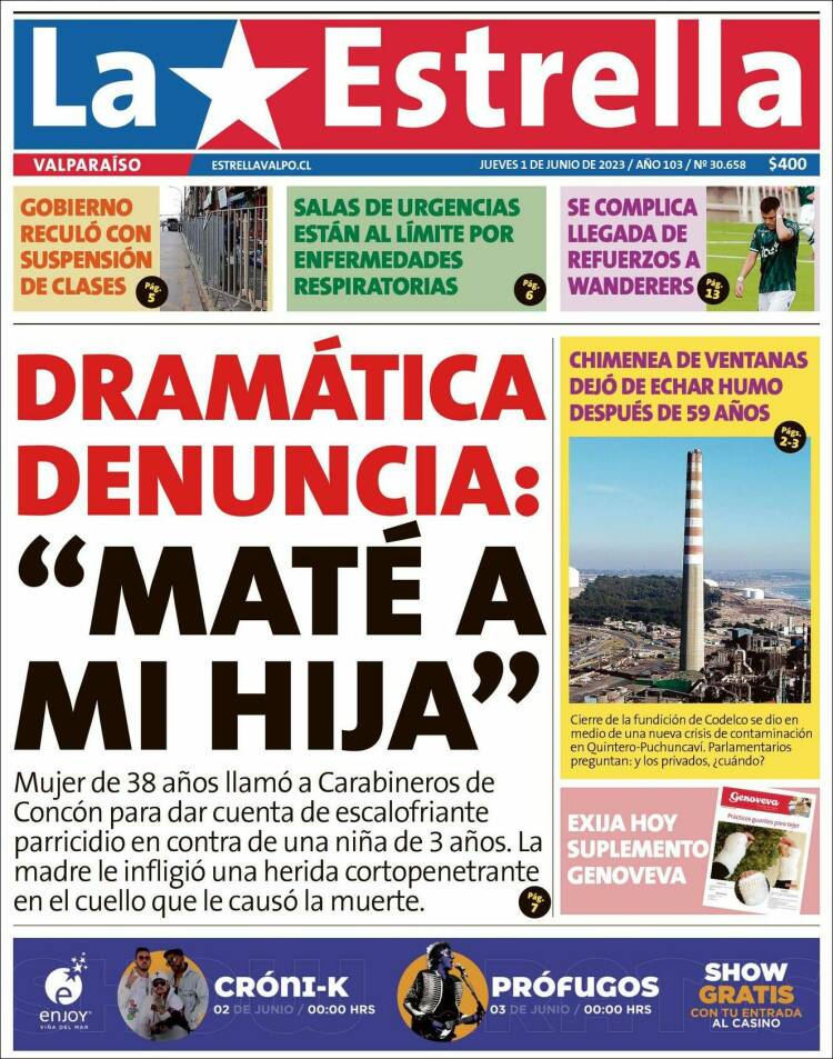 Portada de Estrella de Valparaiso (Chile)