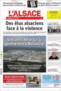 Portada de Journal L'Alsace (Francia)