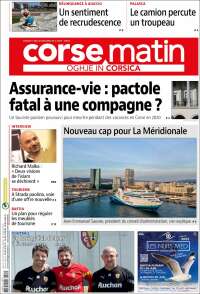 Portada de Corse-Matin (Francia)