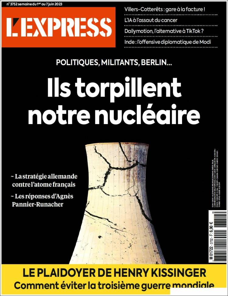 Portada de L'Express (Francia)