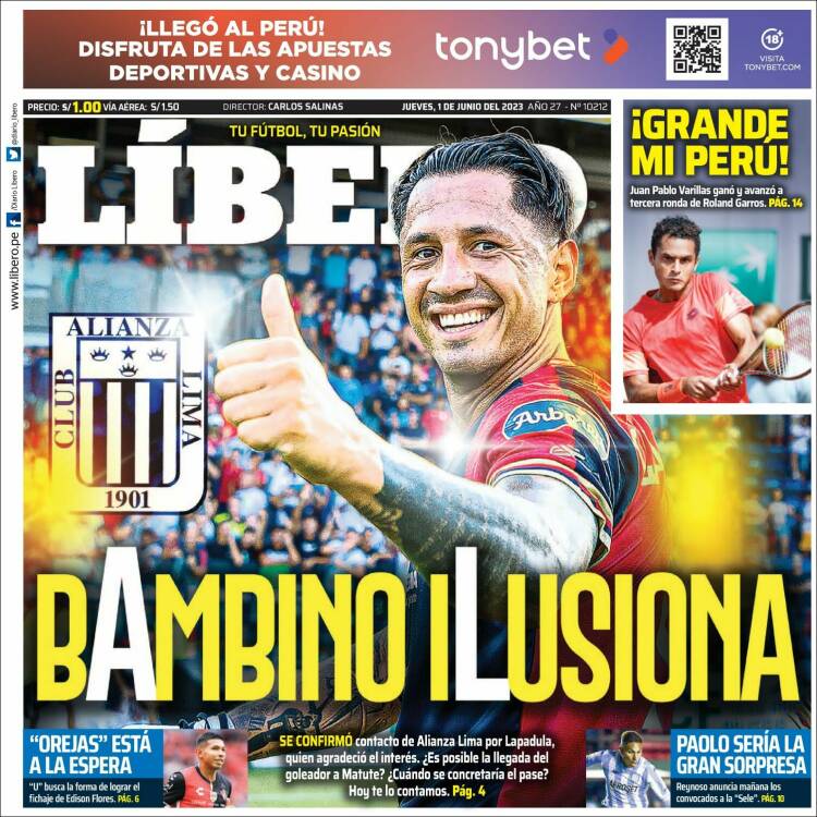 Portada de Líbero (Perú)