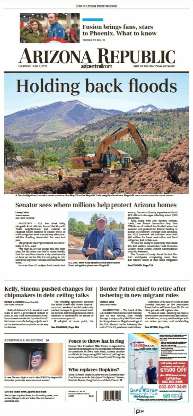 Portada de Arizona Republic News (USA)