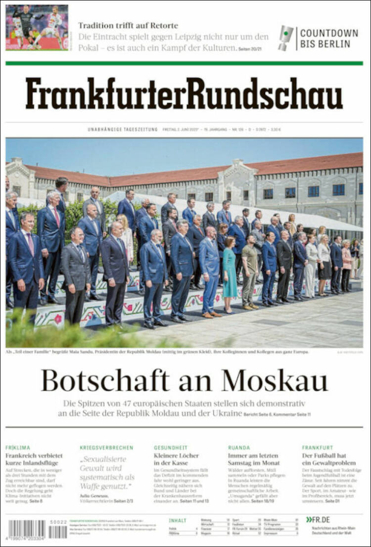 Portada de Frankfurter Rundschau (Germany)