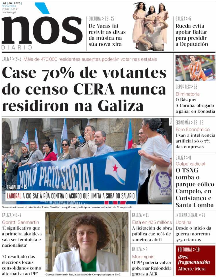 Portada de Nòs Diario (España)