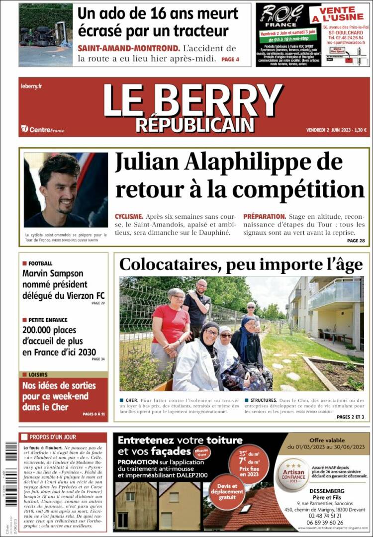 Portada de Berry Republicain (France)