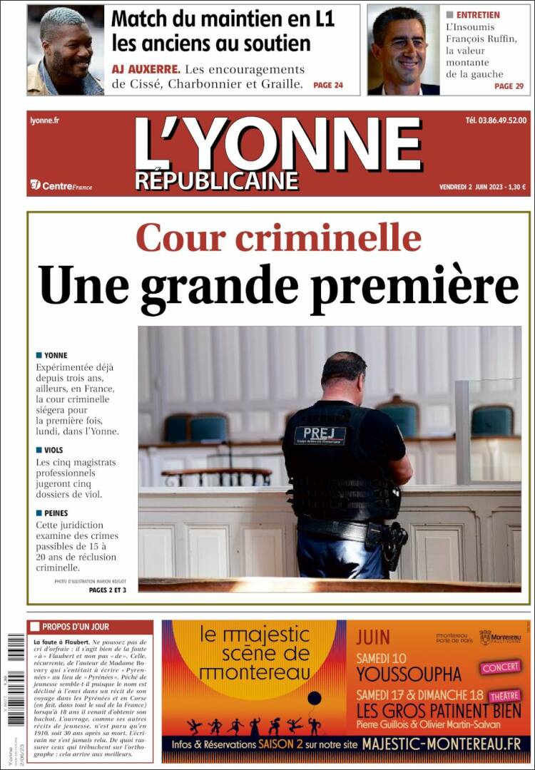 Portada de L'Yonne-Républicaine (France)