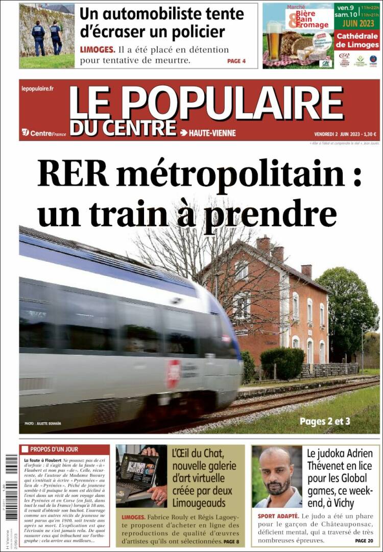 Portada de Le Populaire du Centre (France)