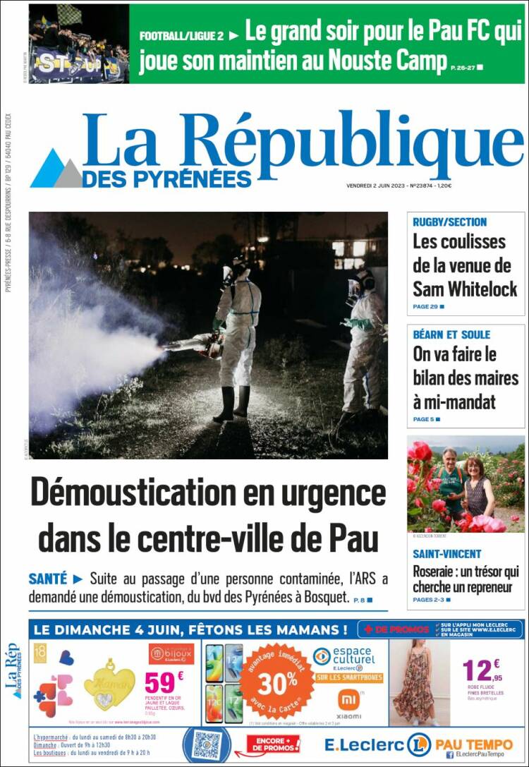 Portada de La République des Pyrénées (France)