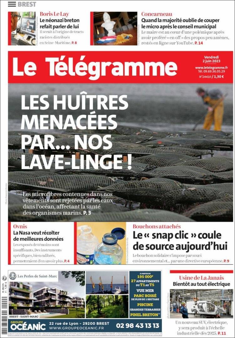 Portada de Télégramme (France)