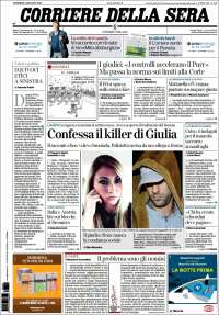 Portada de Corriere della Sera (Italia)