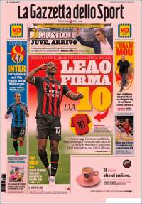 Portada de La Gazzetta dello Sport (Italia)