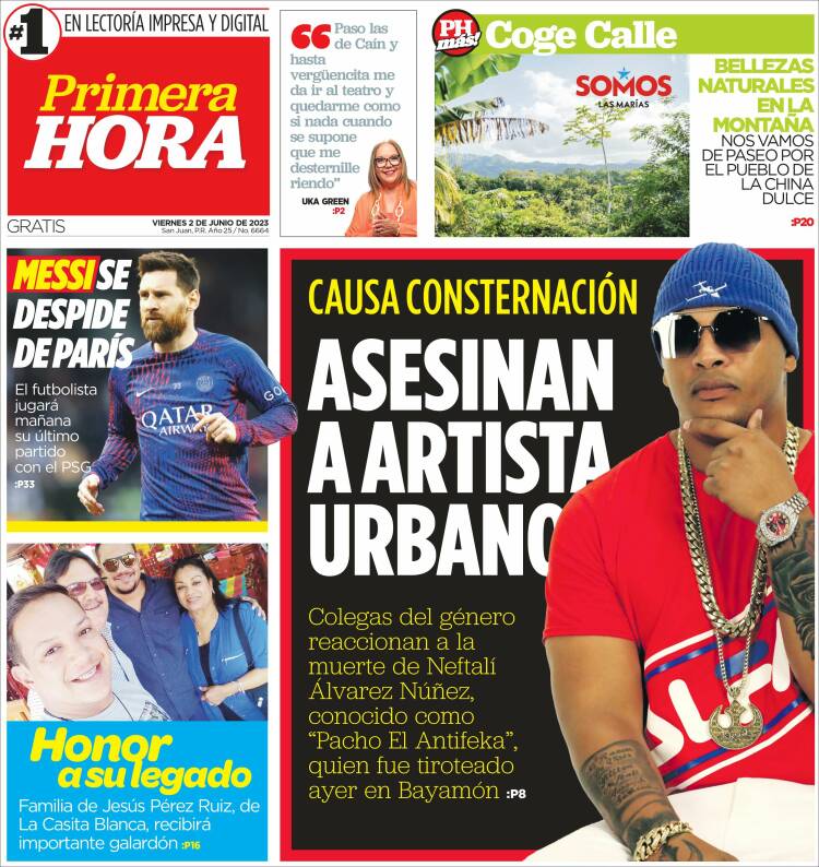Portada de Primera Hora (Puerto Rico)