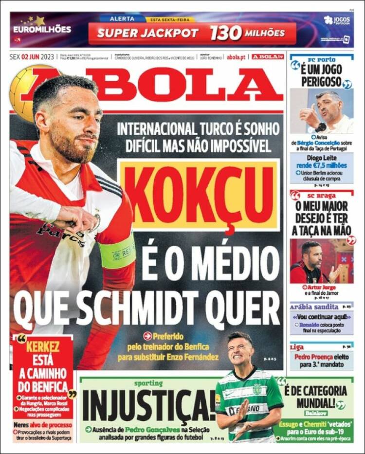 Portada de A Bola (Portugal)