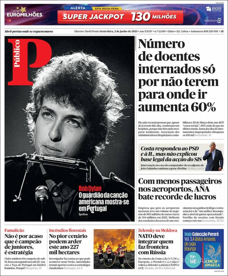 Portada de Público (Portugal)