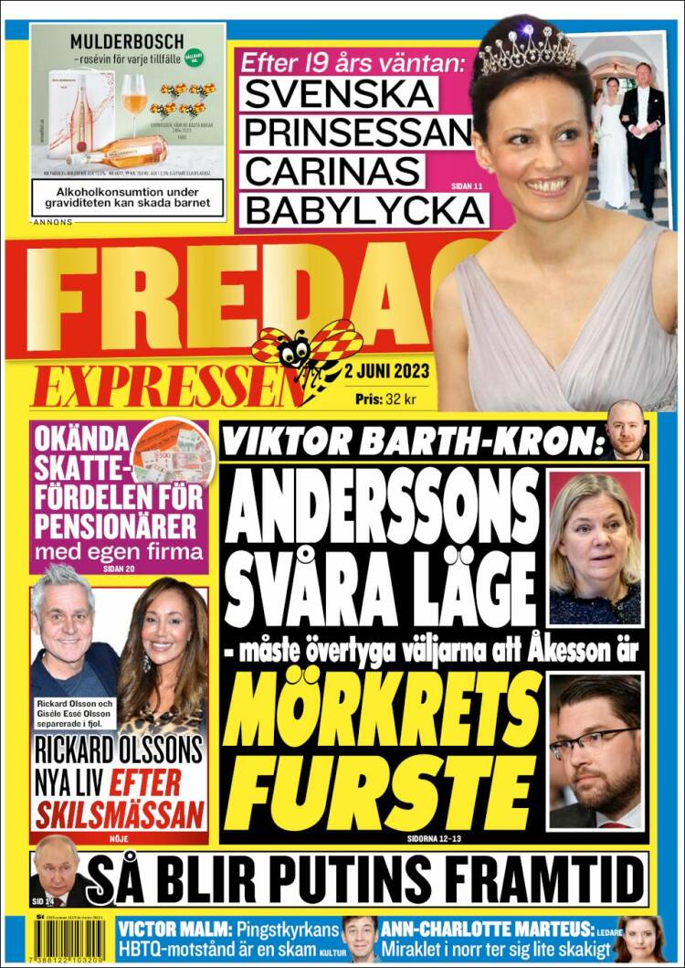 Portada de Expressen (Sweden)