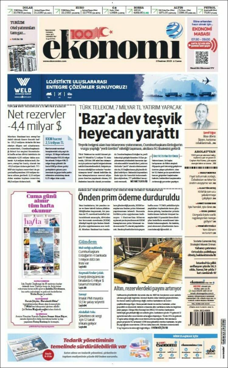 Portada de Dünya (Turqu&iacute;a)