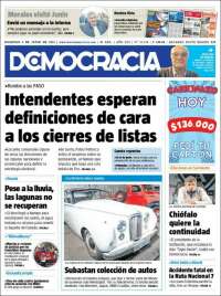 Portada de Diario Democracia (Argentina)