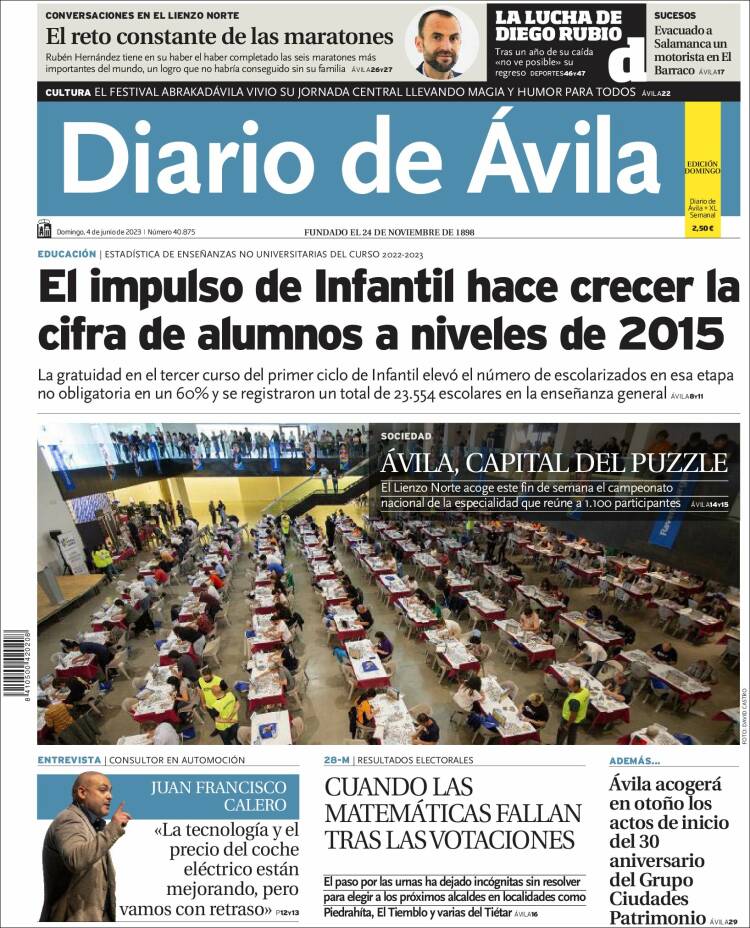 Portada de Diario de Ávila (Spain)