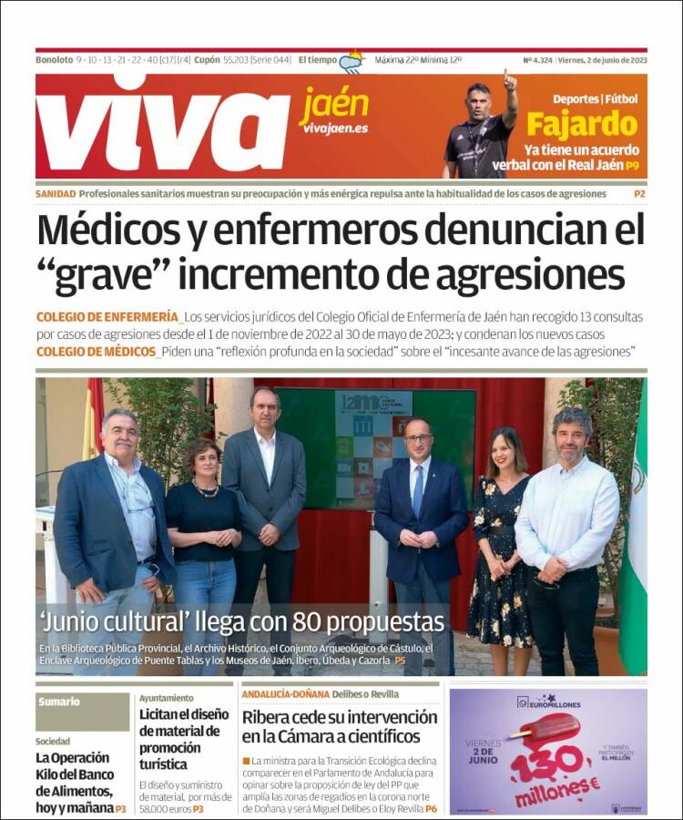 Portada de Viva Jaén (España)