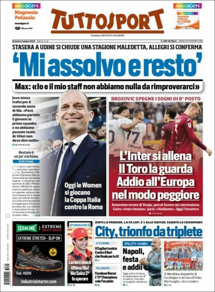 Portada de Tuttosport (Italy)