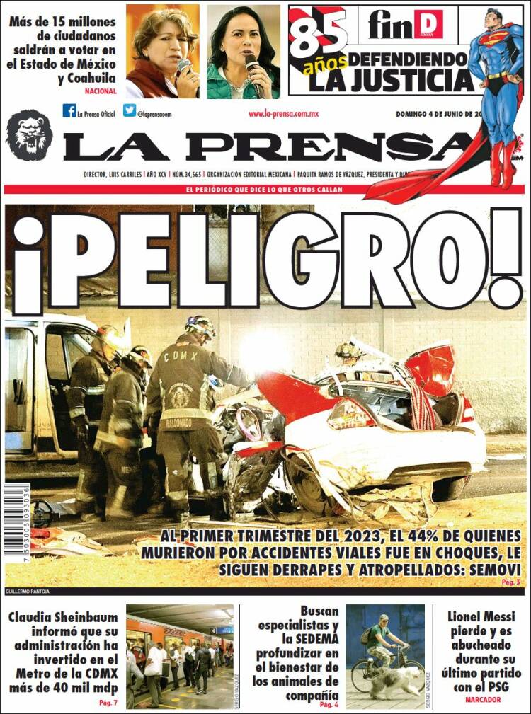 Portada de La Prensa (Mexico)