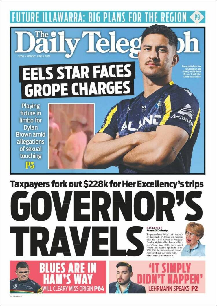 Portada de The Daily Telegraph (Australie)