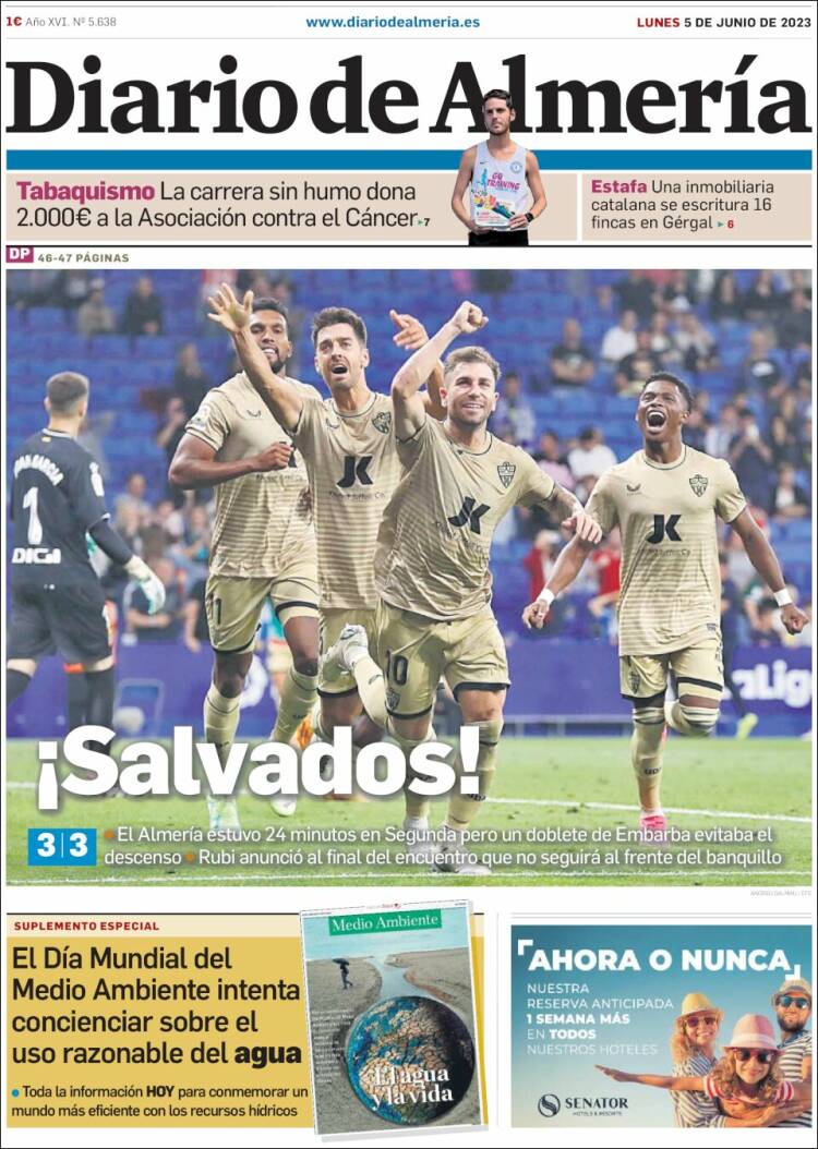 Portada de Diario de Almería (España)