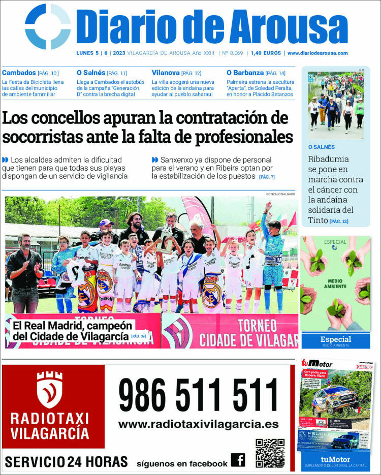 Portada de Diario de Arousa (España)