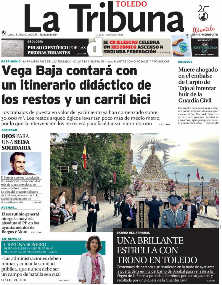 Portada de La Tribuna de Toledo (España)