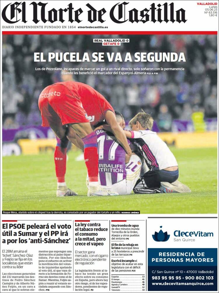 Portada de Norte de Castilla - Valladolid (España)