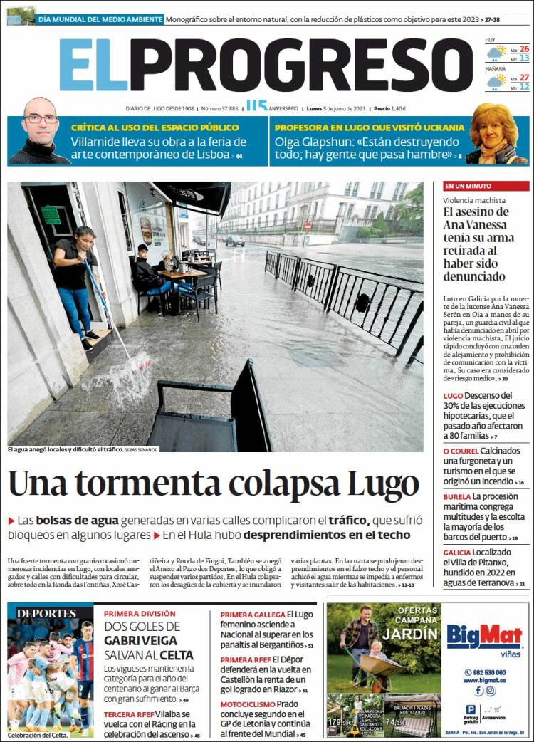 Portada de El Progreso (España)