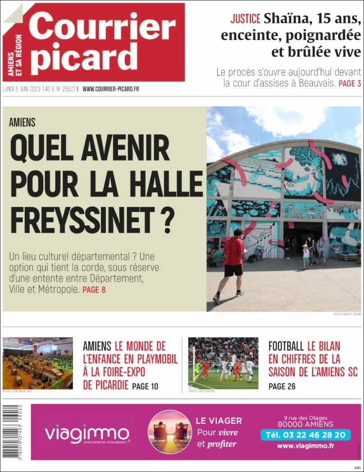 Portada de Courrier Picard (Francia)