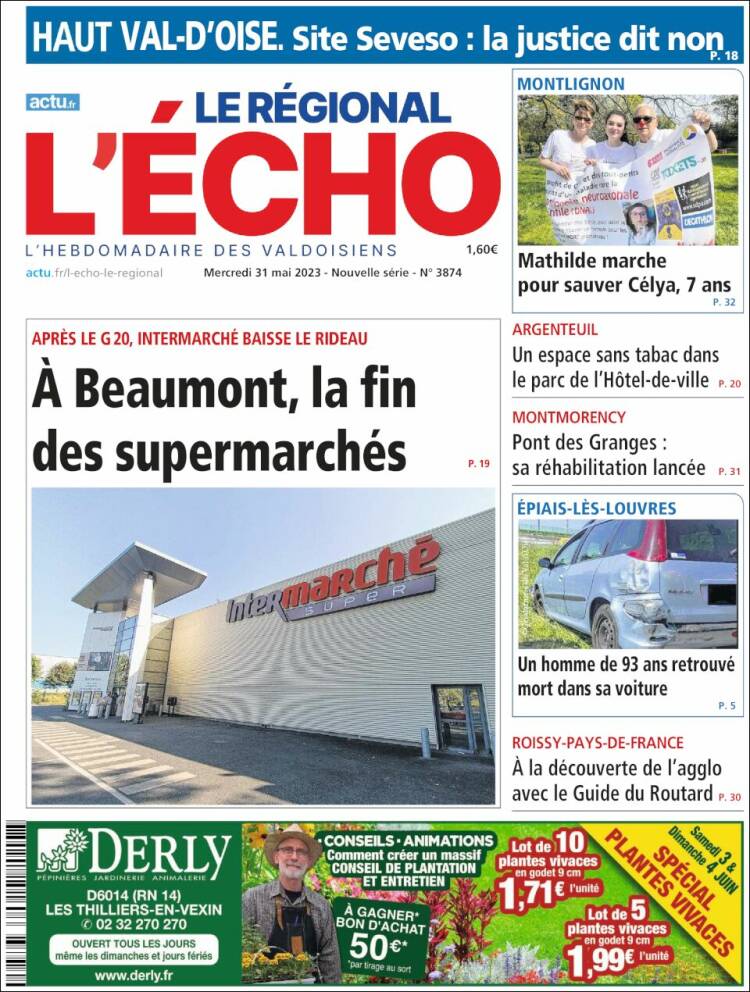 Portada de L'Echo de la Haute-Vienne (Francia)