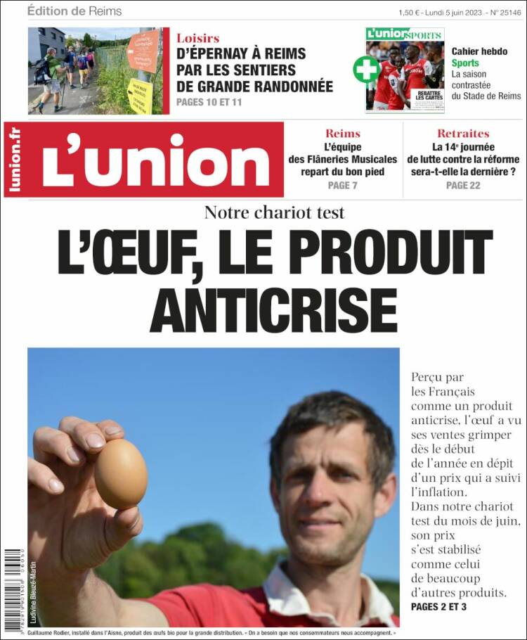 Portada de L'Union (Francia)
