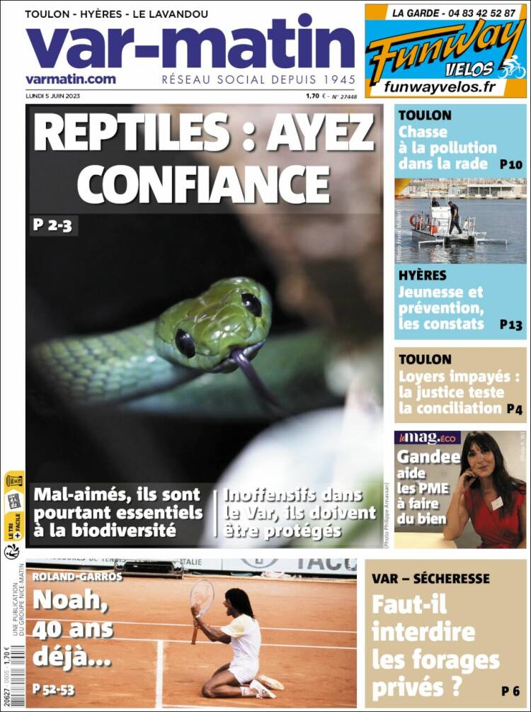 Portada de Var-Matin (Francia)