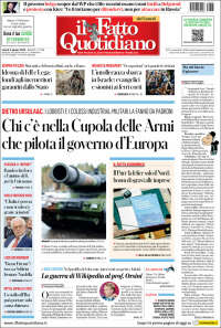 Portada de Il Fatto Quotidiano (Italie)