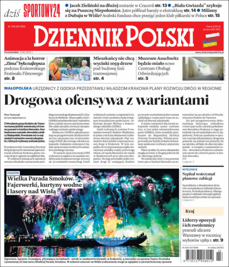 Portada de Dziennik (Polonia)