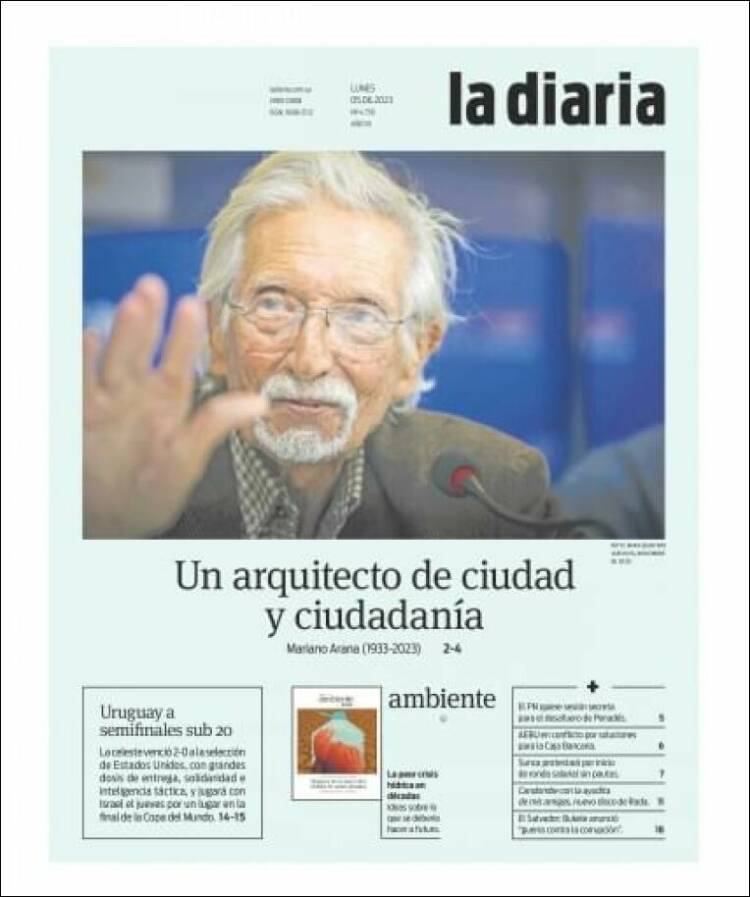 Portada de La Diaria (Uruguay)