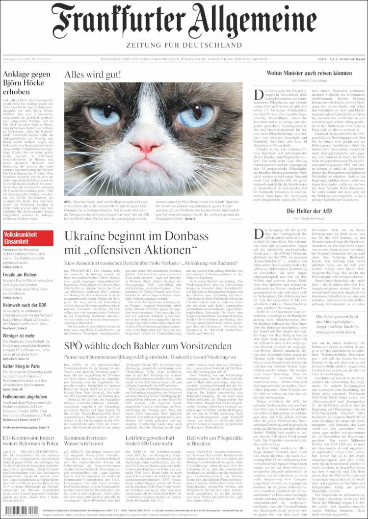 Portada de Frankfurter Allgemeine (Germany)