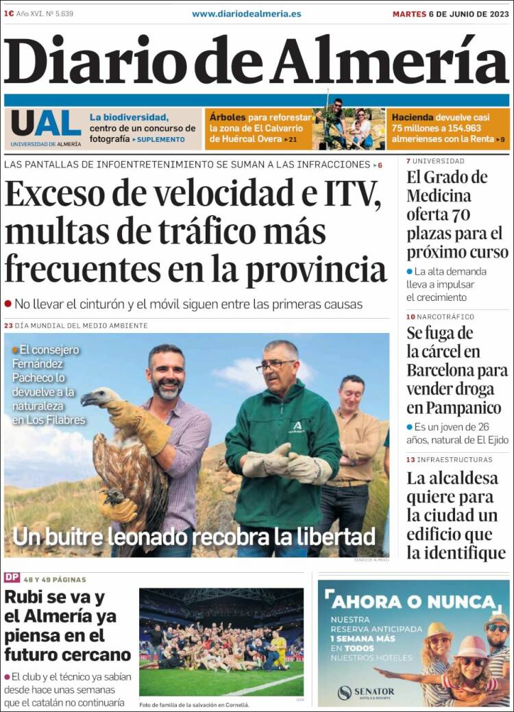 Portada de Diario de Almería (Spain)